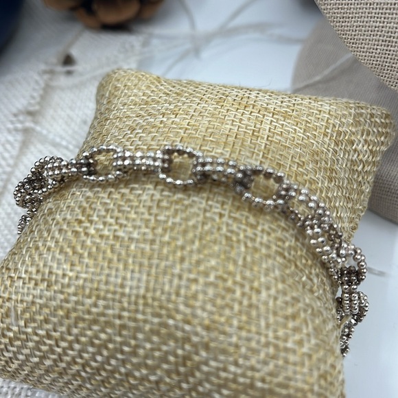 Jewelry - Vintage Sterling Silver Bead Bracelet Made in Guatemala 1990s